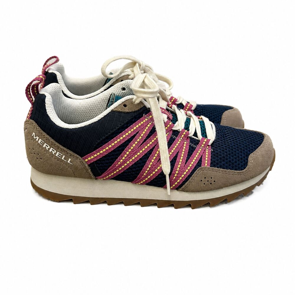 Merrell Alpine Sneaker Sport Navy Marine J004144 Womens Size 7.5 Retro Vibe